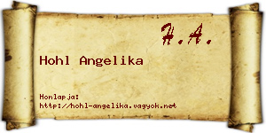 Hohl Angelika névjegykártya